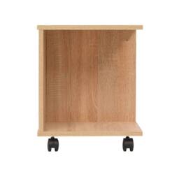 Berkfield Home Rolling Shelf 50x35x42 cm Oak in Light Brown - Size: 50 x 35 x 42 cm - thumbnail 4