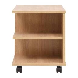 Berkfield Home Rolling Shelf 50x35x42 cm Oak in Light Brown - Size: 50 x 35 x 42 cm - thumbnail 3
