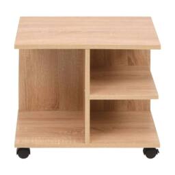Berkfield Home Rolling Shelf 50x35x42 cm Oak in Light Brown - Size: 50 x 35 x 42 cm - thumbnail 1