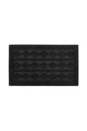 JVL Knit Rubber Backed Indoor Doormat 45x75cm Charcoal in Dark Grey - Size: 45 cm x 75 cm - thumbnail 1