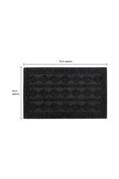 JVL Knit Rubber Backed Indoor Doormat 45x75cm Charcoal in Dark Grey - Size: 45 cm x 75 cm - thumbnail 5