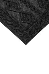 JVL Knit Rubber Backed Indoor Doormat 45x75cm Charcoal in Dark Grey - Size: 45 cm x 75 cm - thumbnail 4