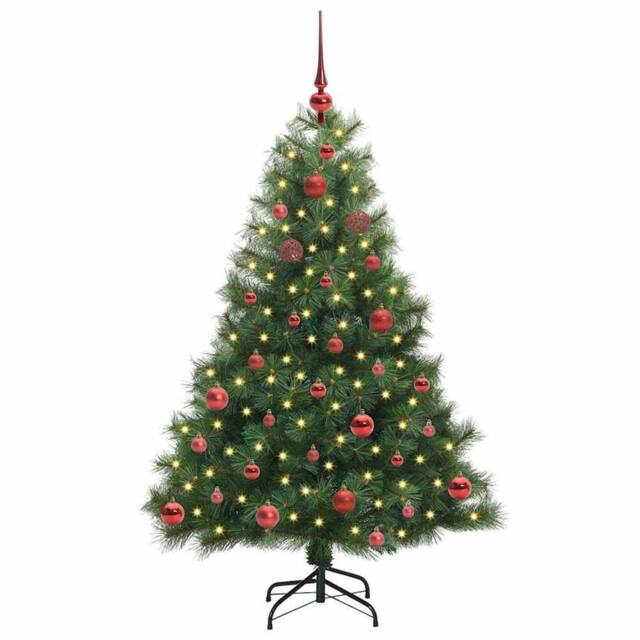 Berkfield Home Realistic Artificial Christmas Tree with 150 LEDs Green 150 cm PE - image 1