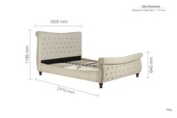 Birlea Copenhagen Upholstered Fabric Bed in Brown - Size: King - thumbnail 6