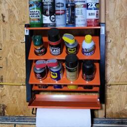 NESTLUNE Wall Mount Spray Can Organiser Tool Storage Rack in Orange - Size: 10000mm x 520mm - thumbnail 6