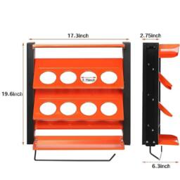 NESTLUNE Wall Mount Spray Can Organiser Tool Storage Rack in Orange - Size: 10000mm x 520mm - thumbnail 2