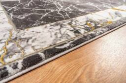 Celebrity Interiors Bianco 185XA Grey/Gold Rug in Grey - Size: 160 cm x 225 cm - thumbnail 2