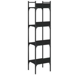 Berkfield Home Decorative Bookshelf 4-Tier Black 35x30x138.5 cm Engineered Wood - thumbnail 7