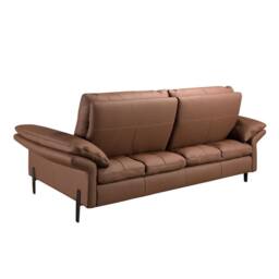 Angel Cerda 2-Seater Brown Cowhide Leather Sofa, Model - thumbnail 7