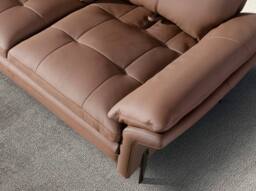 Angel Cerda 2-Seater Brown Cowhide Leather Sofa, Model - thumbnail 5