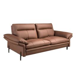 Angel Cerda 2-Seater Brown Cowhide Leather Sofa, Model - thumbnail 1