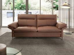 Angel Cerda 2-Seater Brown Cowhide Leather Sofa, Model - thumbnail 3
