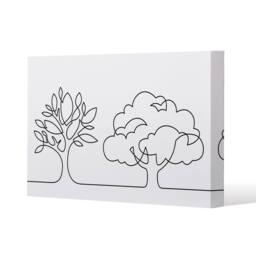 Benjamin Tate Design line drawing of trees (Canvas Print) / 61 x 41 x 4cm in Natural - Size: 61 x 41 x 4 cm - thumbnail 1