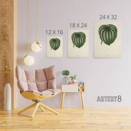 "Artery8 Vintage Botanical Pepper Elder Leaf Fawcett Canvas Wall Art in Beige - Size: W18"" x H24""" - thumbnail 4