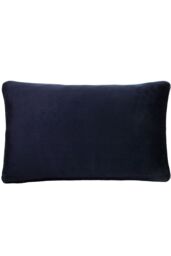 Paoletti Cheetah Forest Printed Velvet Piped Cushion in Navy - Size: 30 cm x 50 cm - thumbnail 2