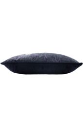 Paoletti Cheetah Forest Printed Velvet Piped Cushion in Navy - Size: 30 cm x 50 cm - thumbnail 3