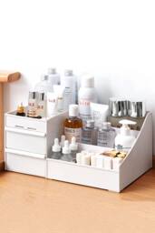 Large Capacity Professional Cosmetics Organizer in White - thumbnail 1