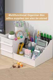 Large Capacity Professional Cosmetics Organizer in White - thumbnail 3