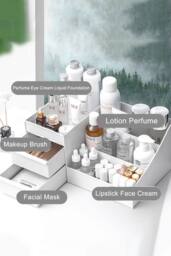 Large Capacity Professional Cosmetics Organizer in White - thumbnail 2