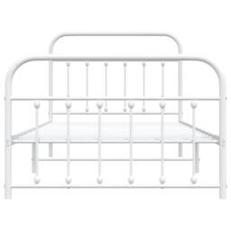 Berkfield Home Metal Bed Frame with Headboard & Footboard White 107x203 cm - thumbnail 6