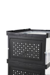 Living and Home 6-Tier Foldable Shoe Cabinet Shoe Storage Box in Black - thumbnail 6