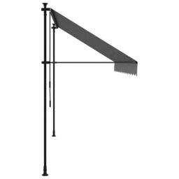 Berkfield Home Retractable Awning Anthracite 350x150 cm Fabric & Steel in Black - thumbnail 4