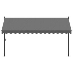 Berkfield Home Retractable Awning Anthracite 350x150 cm Fabric & Steel in Black - thumbnail 3