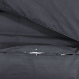 Berkfield Home Duvet Cover Set Black 155x220 cm Cotton - thumbnail 4