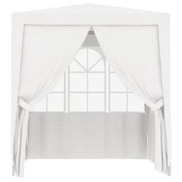Berkfield Home Professional Party Tent with Side Walls 2x2 m White 90 g/m ² - thumbnail 2
