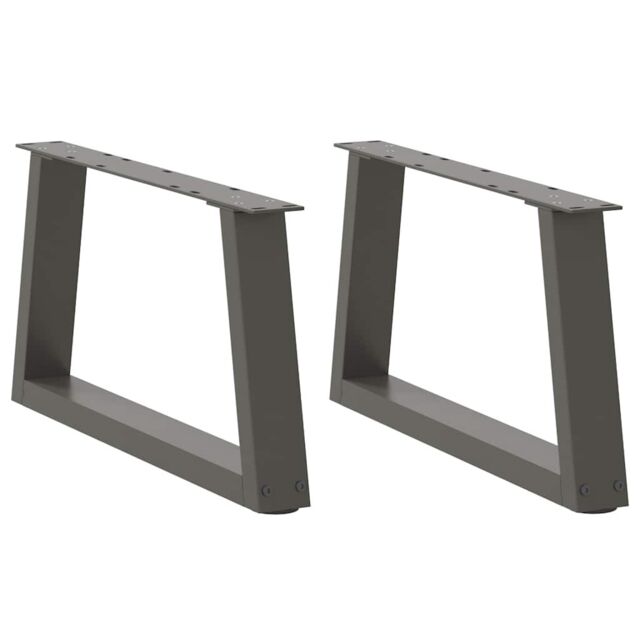 Berkfield Home Dining Table Legs V-Shape 2 pcs Anthracite 70x(30-31.3) cm Steel in Black - image 1