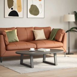 Berkfield Home Dining Table Legs V-Shape 2 pcs Anthracite 70x(30-31.3) cm Steel in Black - thumbnail 2