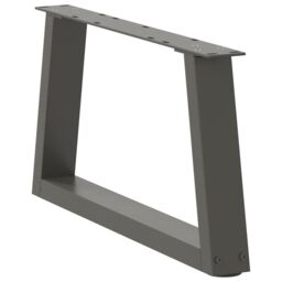 Berkfield Home Dining Table Legs V-Shape 2 pcs Anthracite 70x(30-31.3) cm Steel in Black - thumbnail 4