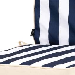 icon Outdoor High Back Seat Cushion Navy in White - thumbnail 6