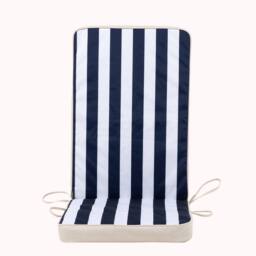 icon Outdoor High Back Seat Cushion Navy in White - thumbnail 2