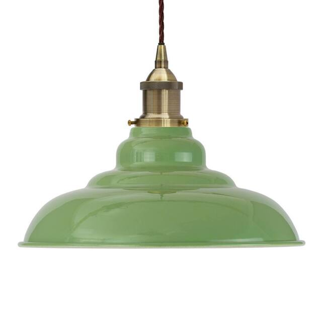 SE Home Mint Green St Edmund's Pendant Light - Antique Brass - Brown Twisted - image 1