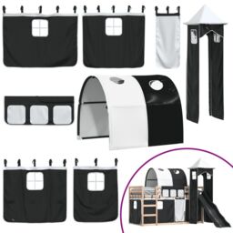 Berkfield Home Bunk Bed without Mattress with Slide White & Black 80x200 cm - thumbnail 5