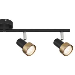 Netlighting Mason Ceiling Spotlight Bar Matt Black Gold 4x GU10 - thumbnail 5