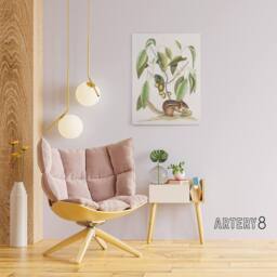 "Artery8 Ground Squirrel & Wild Nutmeg Mark Catesby Canvas Wall Art in White - Size: W18"" x H24""" - thumbnail 3