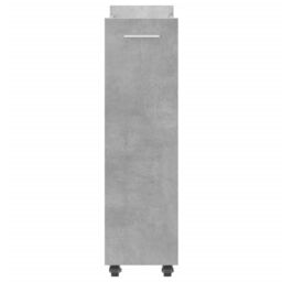 Berkfield Home Cabinet with Wheels Concerte Grey 60x22x79 cm Engineered Wood - Size: 60 x 22 x 79 cm - thumbnail 6