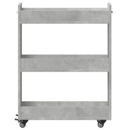 Berkfield Home Cabinet with Wheels Concerte Grey 60x22x79 cm Engineered Wood - Size: 60 x 22 x 79 cm - thumbnail 5