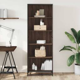 Berkfield Home Modern Bookcase Brown Oak 60x35x170.5 cm Engineered Wood - thumbnail 1