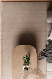 Kukoon Deep Pile Natural Wool Bedroom Area Rug Beige, Grey, Green Bedside Mat 120cm x 170cm in Grey - Size: 120 cm x 170 cm