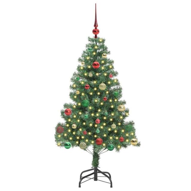 Berkfield Home Lush Christmas Tree with 150 LEDs with Stand Green 150 cm PVC - image 1