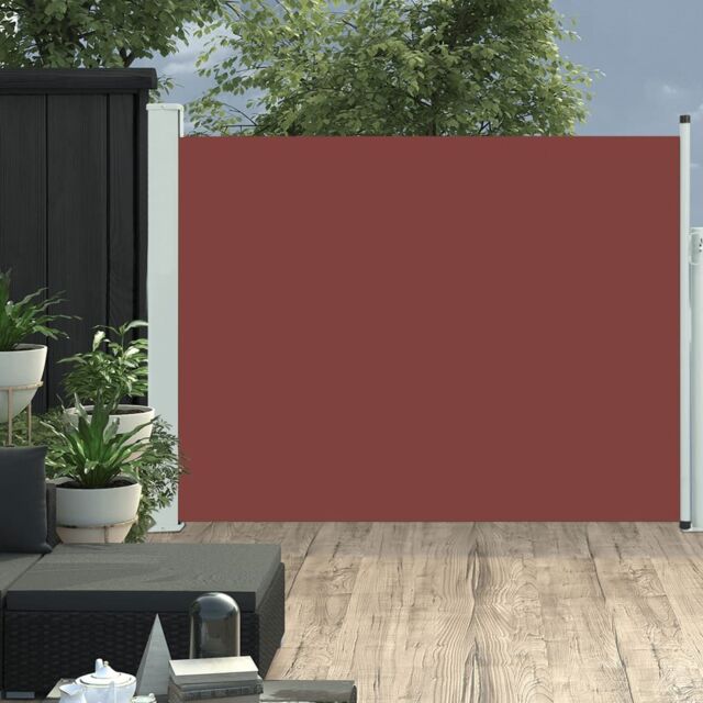 Berkfield Home Patio Retractable Side Awning 140x500 cm Brown in Grey - image 1