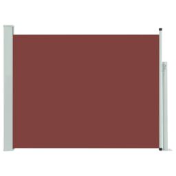 Berkfield Home Patio Retractable Side Awning 140x500 cm Brown in Grey - thumbnail 2