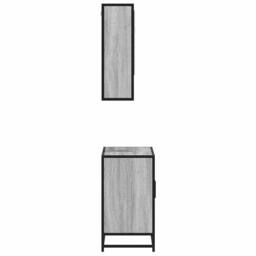 Berkfield Home 2 Piece Bathroom Furniture Set Grey Sonoma Engineered Wood - thumbnail 6