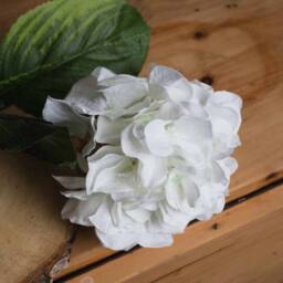 Lemon Pavilion Furniture and Decor White Small Head Hydrangea Artificial Flower - L15 x W15 x H71 cm - thumbnail 3