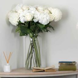 Lemon Pavilion Furniture and Decor White Small Head Hydrangea Artificial Flower - L15 x W15 x H71 cm - thumbnail 7