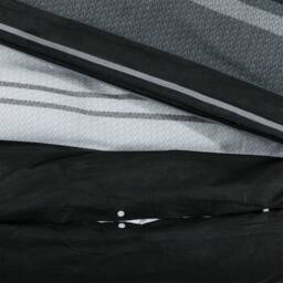 Berkfield Home Duvet Cover Set Black & White 155x220 cm Cotton - thumbnail 4