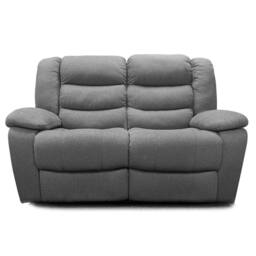 Furnishings For Less UK Manhattan Grey 2 Seater Fabric Reclining Sofa - thumbnail 2